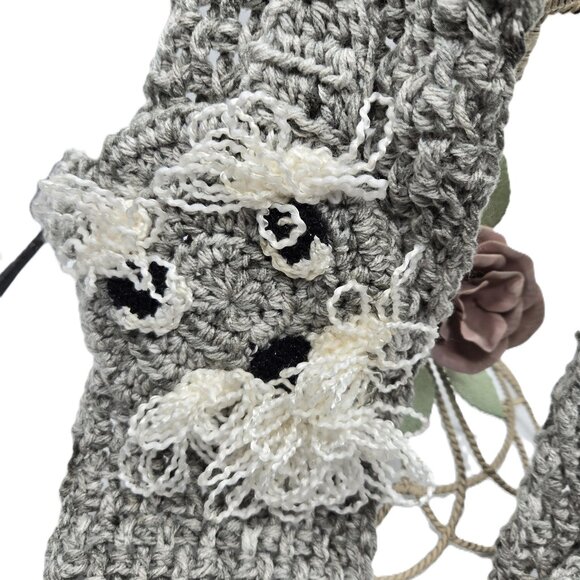 Terrier Schnauzer Breed Puppy Dog Gray Neck Scarf Crochet Handmade byBren - Picture 3 of 7